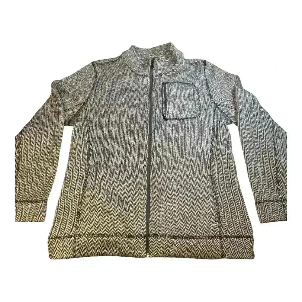 Andrew Marc New York Jacket Womens L Large Gray Full Zip Mock Neck Pockets - Picture 3 of 14